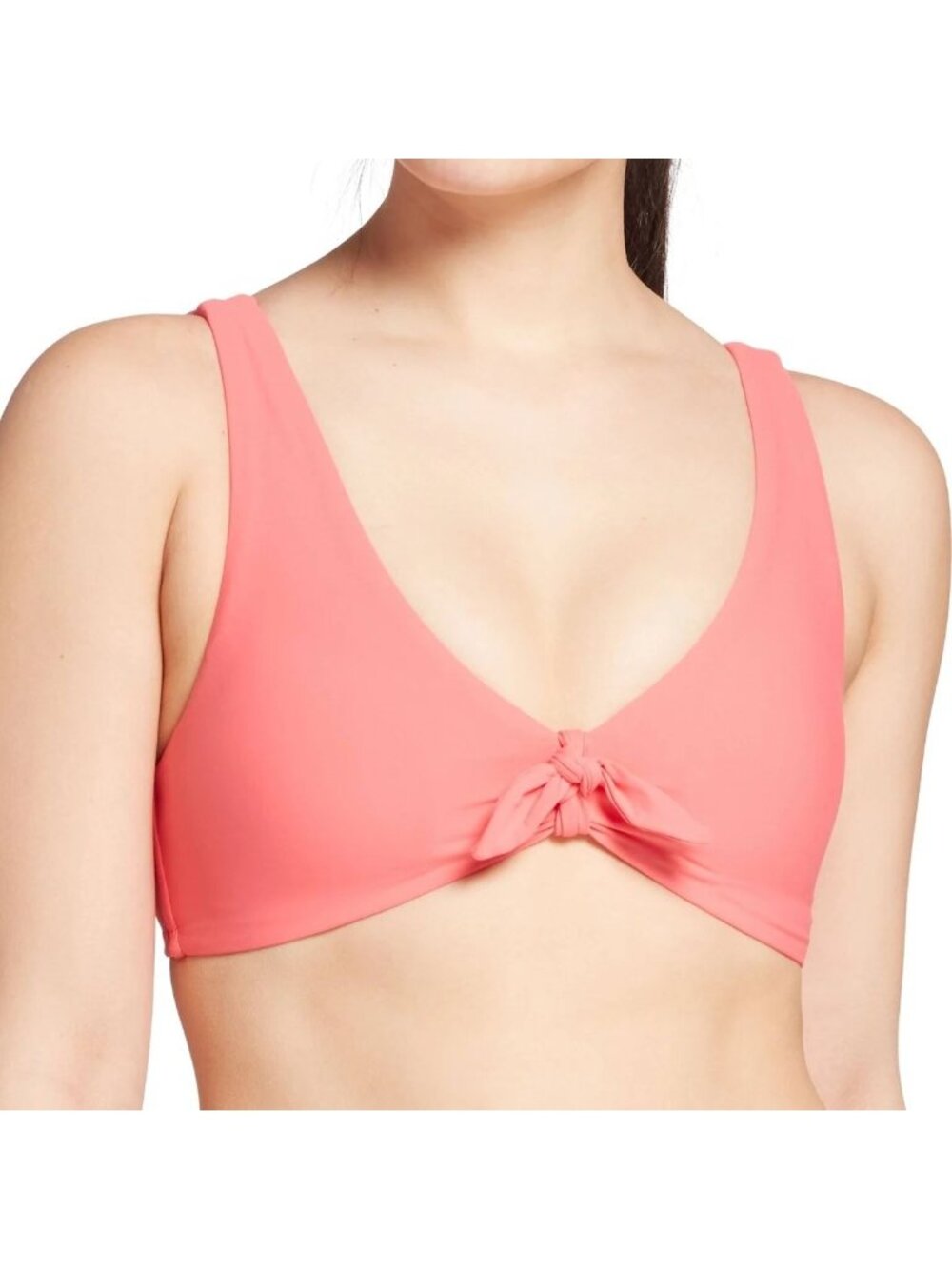 Calia By Carrie Underwood size Large Swim Calia Knot Front Bikini Top Orange